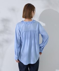 YECCA VECCA フリルVネックブラウス