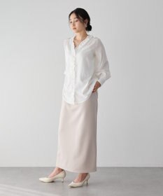 YECCA VECCA フリルVネックブラウス