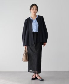 YECCA VECCA フリルVネックブラウス