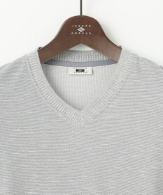JOSEPH ABBOUD 【オーガニックコットン/JAPANファブリック】スラブインレイ Vネック 長袖 Ｔシャツ