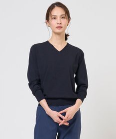 J.PRESS LADIES L HIGH GAUGE BASIC Vネック ニット