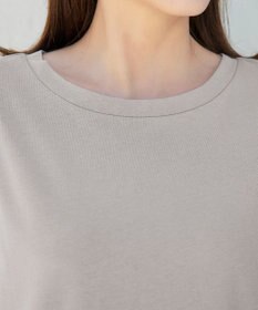 Tiaclasse 【洗える】カットソーコンビヴィンテージサテンワンピース