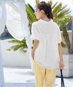 Tiaclasse 【洗える】 リネンミックススキッパーシャツ