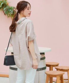 Tiaclasse 【洗える】 リネンミックススキッパーシャツ