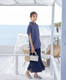 Tiaclasse 【洗える】 リネンミックススキッパーシャツ