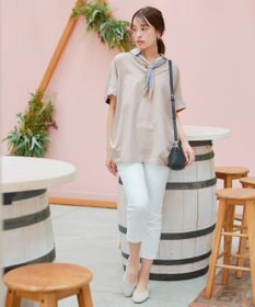 Tiaclasse 【洗える】 リネンミックススキッパーシャツ