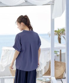 Tiaclasse 【洗える】 リネンミックススキッパーシャツ