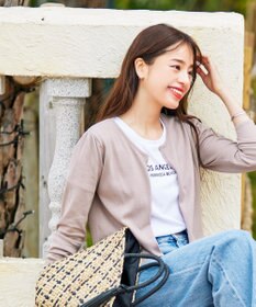 Tiaclasse 【洗える】長袖サマーニットカーディガン