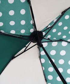 +RING 【プラスリング】【数量限定】【UVカット90%以上】レディース向け 晴雨兼用 折傘 GRN-DOT T1186