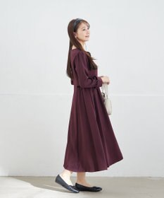 Tiaclasse 【安田美沙子さん着用・新色追加・洗える】ベロアラインフレアワンピース