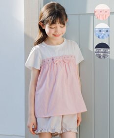 組曲 KIDS  【110-140㎝】 フラワーリボンチュニック