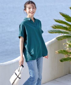 Tiaclasse 【洗える】 リネンミックススキッパーシャツ