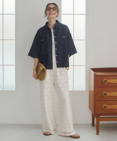 WEGO 【ANGIE VINTAGE】オーバーサイズデニム半袖シャツ