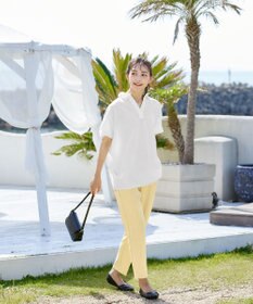 Tiaclasse 【洗える】 リネンミックススキッパーシャツ