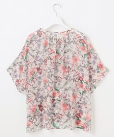 自由区 L 【カタログ掲載・洗える】マラケシュフラワープリント ブラウス