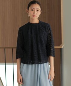 組曲 L フラワーラッセルレーススタンド襟 ブラウス