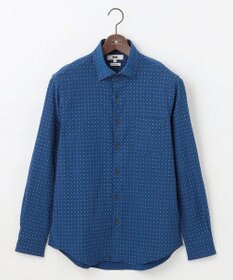 JOSEPH ABBOUD 【オーガニックコットン使用・自然なストレッチ性】JOE COTTON ストレッチオックスペイズリー シャツ ネイビー系5