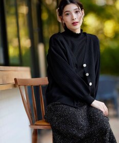 Tiaclasse L 【洗える】ラメツイードAラインフレアスカート