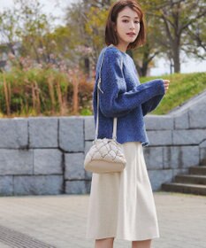 Tiaclasse ラメツイードAラインフレアスカート