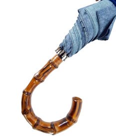 +RING 【UVカット90%以上】【限定/日本製】UNISEX プラスリング 長傘60cm BLU denim-like pattern SR344