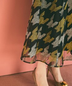 GRACE CONTINENTAL 千鳥刺繍チュールスカート
