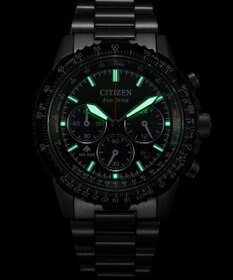 CITIZEN 【電池交換不要/20気圧防水/クロノグラフ】ケース40mmのパイロットウオッチ