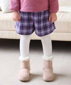 ANY KIDS 裏シャギーチェックショートパンツ