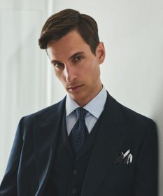 GOTAIRIKU シワになりにくい/通年素材【御幸毛織/みゆきけおり】Superio160 ベスト_ダークグリーン