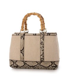 UNBILLION カシュカシュ cachecache / バンブーハンドルエルガリー2wayトート