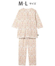 WACOAL パジャマ 綿100%(本体) 天竺素材 ミントン 7分袖 長袖 長ズボン レディース NDT266 /ワコール