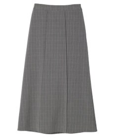 Green Parks きれいシルエットチェック裾フレアスカート