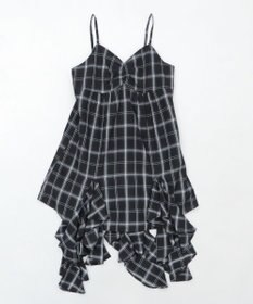 WEGO チェックイレヘムキャミワンピース