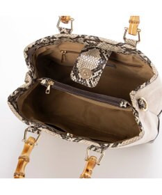 UNBILLION カシュカシュ cachecache / バンブーハンドルエルガリー2wayトート