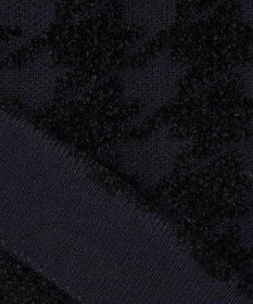 ICB L 【洗える】ハウンドトゥースパターン Vネックカーディガン