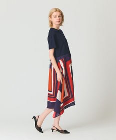 GRACE CONTINENTAL プリントコンビカットワンピース
