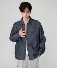 WEGO 【ユニセックス着用ITEM/MLサイズ展開】カラーステッチシャツジャケット