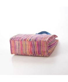 UNBILLION kakatoo ラフィアストライプカラーハンドルトート