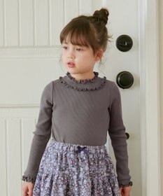 ANY KIDS テレコハイネック長袖Tシャツ