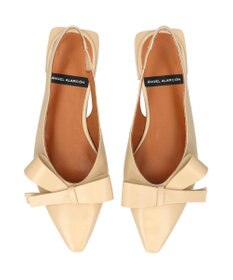 INTER-CHAUSSURES 【ANGEL ALARCON】ポインテッドトウローヒールリボンパンプス