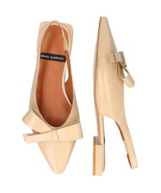 INTER-CHAUSSURES 【ANGEL ALARCON】ポインテッドトウローヒールリボンパンプス