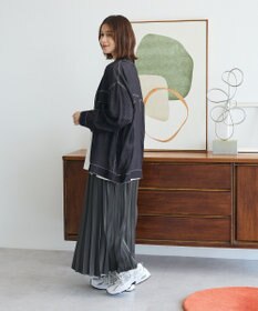 Green Parks サテン変形プリーツスカート