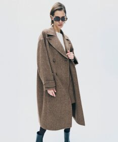 uncrave ネップツィード ロングチェスターコート