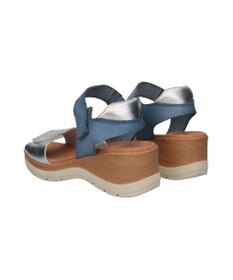 INTER-CHAUSSURES 【Marila】異素材コンビウエッジサンダル