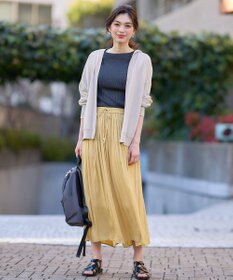 ANY L ニットフーディーカーディガン