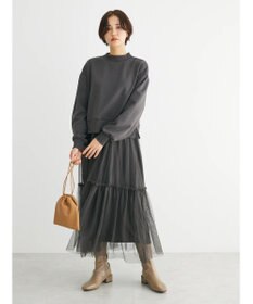 Green Parks ・ＳＵＧＡＲ　ＳＰＯＯＮ　チュールドッキングワンピース