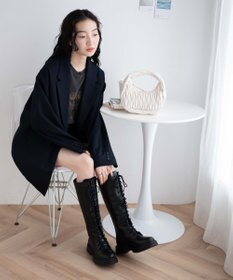 WEGO レースアップロングブーツ