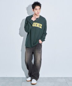 WEGO アクセ付きグラフィックT（LS）