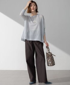 23区 【洗える】シャイニーシアー ボートネック ニット