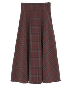 earth music&ecology バックレースアップチェックスカート