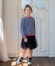 組曲 KIDS 【110-140㎝】リボンボーダー トップス